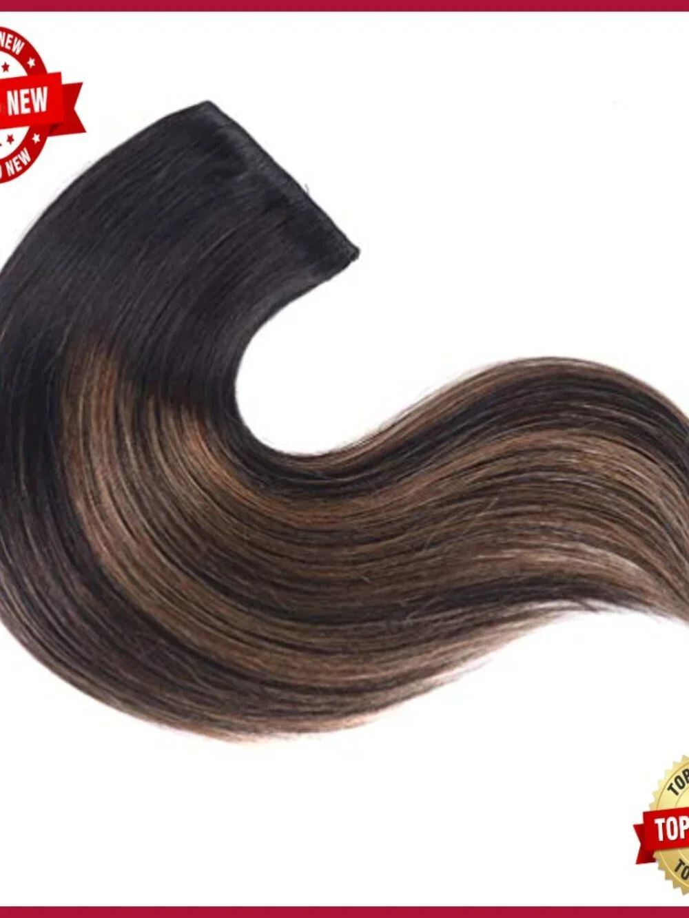 Silky Straight Human Hair Clip-In Extensions 4-Piece Set 60g